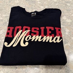 Gildan Women’s Size L IU Hoosier Momma Long Sleeve T Shirt - Worn Twice!  Go IU!